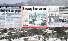 Antalyaya 29 yıl sonra yol kapatan kar 1956dan 1993e şehrin kar arşivi...