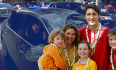 Aşı karşıtları sokağa döküldü... Kanada Başbakanı Trudeau ve ailesi gizli bir yere nakledildi