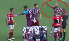 Flamengo - Fluminense maçında Felipe Melo ile Diego Ribas kavga etti