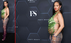 Böyle olur Rihannanın hamile kıyafeti