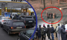 Ukraynadan ilk görüntüler... Halk bölgeyi terk ediyor...