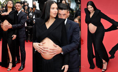 Kırmızı halıda karnını gösterdi: Sevgilim, bebeğim ve ben