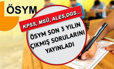 ÖSYM geçmiş yılların soru ve cevapları yayınlandı Son üç yılın KPSS, MSÜ, ALES, YDS, DGS, TUS ve YÖKDİL soruları görüntüleme ekranı