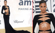 Olaylı elbiseyi bu sefer de o giydi