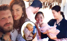 Kıvanç Tatlıtuğ ile Başak Dizerin oğulları Kurt Efe ilk kez görüntülendi