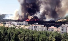 Korkutan yangından fotoğraflar...