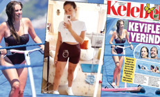 Mayolu fotoğraflarının ardından spora başladı