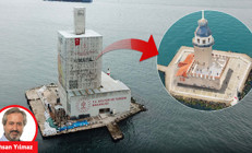 Kız Kulesi’ndeki örtünün arkasında ne oluyor