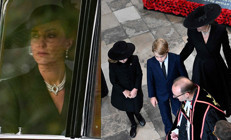 Kate ve William, cenaze törenine çocuklarını da götürdüler