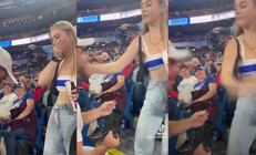 Sosyal medyayı çalkalayan görüntü… Binlerce insanın gözü önünde… Evlilik teklifi etti, tokat yedi