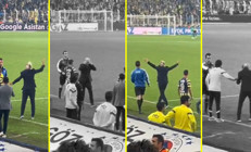 Fenerbahçe - Karagümrük maçında ekrana yansımayan görüntü Oyuncular Altay Bayındıra koşarken Jorge Jesus çılgına dönüyor