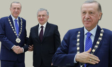 Son dakika: Cumhurbaşkanı Erdoğana, Özbekistan’ın en büyük devlet nişanı takdim edildi