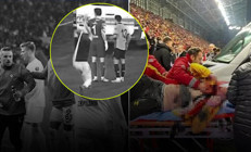 Göztepe - Altay maçında saha karıştı Taraftar feci şekilde yaralandı, kaleci Ozan Evrim Özençe sopalı saldırı... İşaret fişeği ve sisin stada sokulmasında skandal ambulans şoförü detayı...