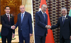 Cumhurbaşkanı Erdoğandan Türkmenistanda peş peşe temaslar