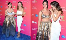 İkisi de aynı adamı sevdi... Miranda Kerr ve Katy Perryden kırmızı halıda düşman çatlatan pozlar