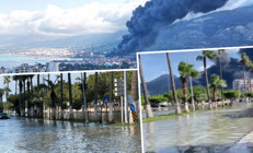 Hatay İskenderunda deniz seviyesi yükseldi