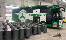 Giresunspor takım otobüsü afet bölgesine hareket etti
