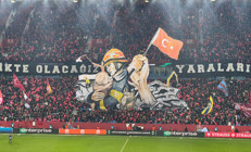 Trabzonspor-Basel maçında duygulandıran koreografi