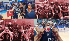 Prag’da skandal olay Euroleaguede finale yükselen Çukurova Basketbolun Türk bayraklı sevinci engellendi