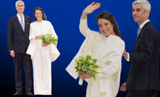 Evlenmek için ne güzel bir gün: Nikahta pantolon giydi, gelinliği düğüne sakladı