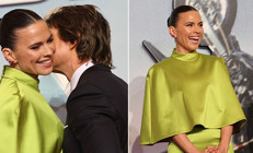 Aralarında aşk söylentisi çıkmıştı: Kırmızı halıda yanak yanağa poz verdiler