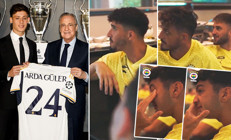 Fenerbahçeli futbolcular, Arda Gülerin imza törenini canlı izledi Yiğit Efe Demirin gözyaşları...