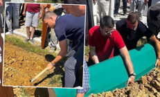 Fenerbahçenin golcüsü Edin Dzekonun acı günü Dedesini bizzat defnetti