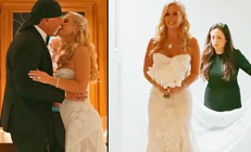 Aylar önce bastonla zor ayakta duruyordu... Damatlığı gençleri kıskandırdı