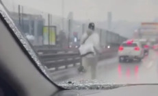 İstanbulda ilginç olay Sürücüler şaşkınlıkla izledi... E-5te araçların arasında koştu