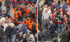 Son dakika: Potadaki derbide gerginlik Göksenin Köksal ile Beşiktaş Yöneticisi Umut Tahir Güneş atıştı, gerginlik taraftarlara da sıçradı Yöneticiler salon dışına alındı...