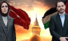 Şehitlerimiz ile Gazze için Galata Köprüsünde tarihi yürüyüş: Berat Albayrak ve eşi Esra Albayraktan çağrı