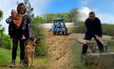 Ünlü oyuncu İstanbulu terk edip kendi çiftliğini kurmuştu... Kış bastırmadan hazırlıkları başladı