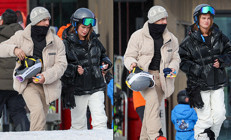 Karısından ayrılınca karalar bağlamıştı… Yeni aşkıyla kayak tatiline çıktı