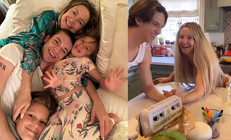 Ünlü oyuncu çocuklarını mutfağa soktu: Çalışan anne olmak kolay mı sandınız