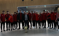 Avrupa şampiyonu Grekoromen Güreş Milli Takımı, yurda döndü