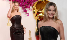 Barbie öldü yaşasın Margot Robbie Pembeleri kaldırdı, Oscar törenine intikam siyahına bürünüp gitti