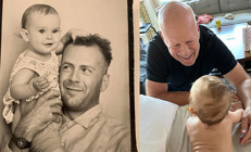 Bruce Willis çaresi olmayan hastalığın pençesinde bir yılı daha devirdi: Onun kucağı bu koca dünyanın en güvenli yeridir