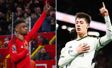 Manchester Unitedda Amad Diallodan Arda Güler gol sevinci