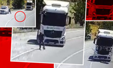 Tuncelide yaralı serçeyi kurtarmak isterken kamyon çarptı