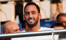 Hakan Çalhanoğlu, Eyüpspor - Trabzonspor maçını izledi