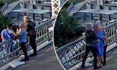 Ünlü şarkıcı köprüden atlamak isteyen bir kadını kurtardı… İnanılmaz olay anbean kamerada