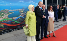 Cumhurbaşkanı Erdoğan G20 Zirvesinde: Resmi törenle karşılandı