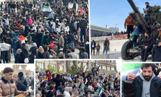 Esad devrildi, Türkiyedeki Suriyeliler meydanlarda kutlama yaptı