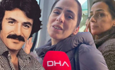 Ferdi Tayfurun cenazesini kızları Tuğba ve Funda teslim aldı