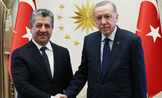 Cumhurbaşkanı Erdoğan, Irak Kürt Bölgesel Yönetimi Başbakanı Barzaniyi kabul etti