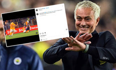 Jose Mourinhodan olay Galatasaray - Başakşehir maçı paylaşımı: Sevgili Crespo, umarım tekmeliklerin karbondandır