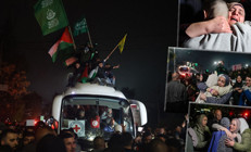 Son dakika... Gazzede sevinç gözyaşları Filistinli mahkumlar büyük bir coşku ile karşılandı