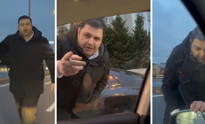 Maganda, kadın sürücüye kâbusu yaşattı Önünü kesip tehditler savurdu, aracını defalarca yumrukladı
