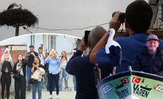 Yaren leylek için köye akın ettiler 14. kez gelişi büyük sevinç yaratmıştı