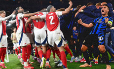 Şampiyonlar Liginde Çeyrek Final heyecanı sürprizlerle başladı Arsenal, Real Madridi sahadan sildi, Inter avantajı Almanyada kaptı Arda Güler...